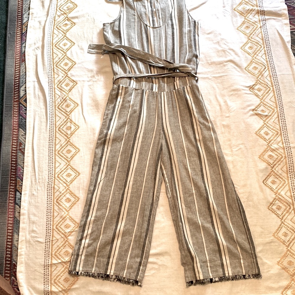 NWOT Cloth & Stone jumpsuit black & white sz large